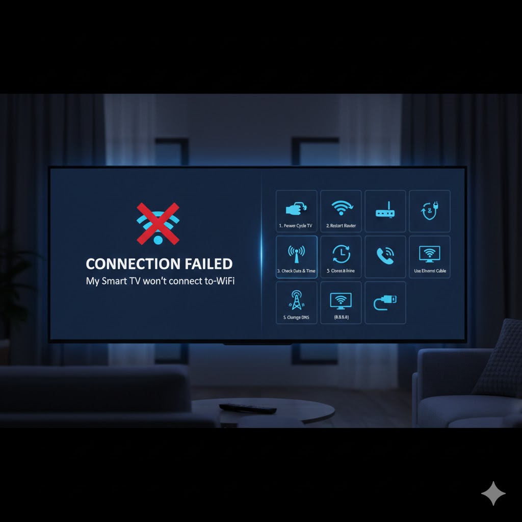 [TUTO] My Smart TV won’t connect to Wi-Fi: 10 ways to fix it