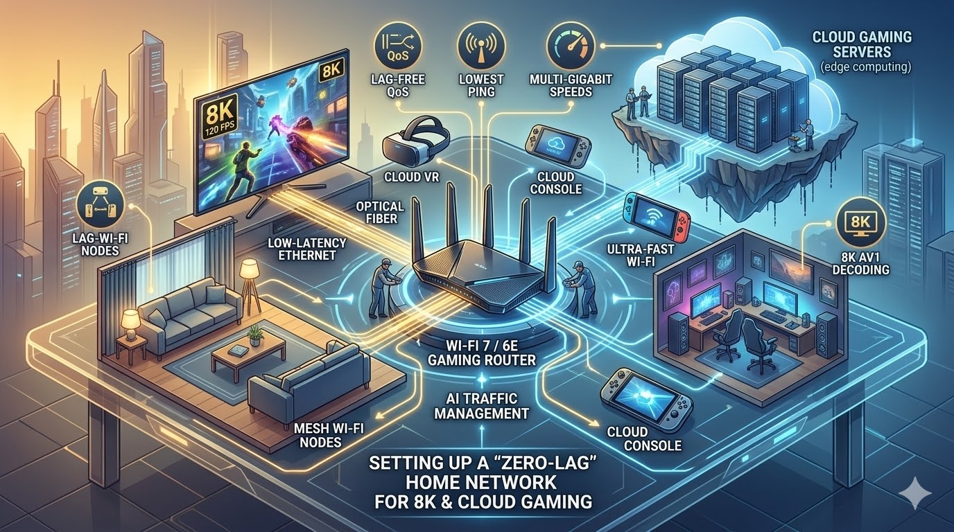 Setting Up a “Zero-Lag” Home Network for 8K & Cloud Gaming
