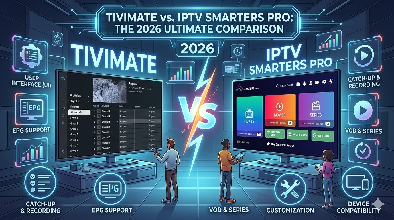 TiviMate vs. IPTV Smarters Pro: The 2026 Ultimate Comparison